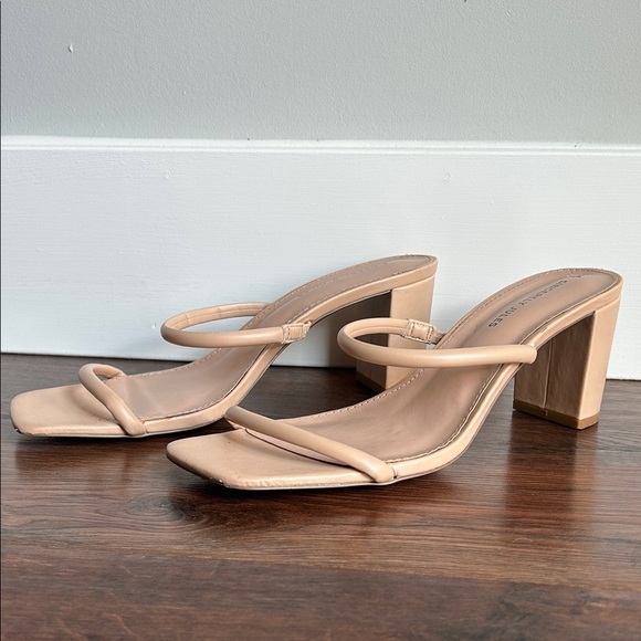 Sincerely Jules Elegant Tan Heeled Sandals | Nude Sandals | Heeled Sandals - Picture 1 of 7
